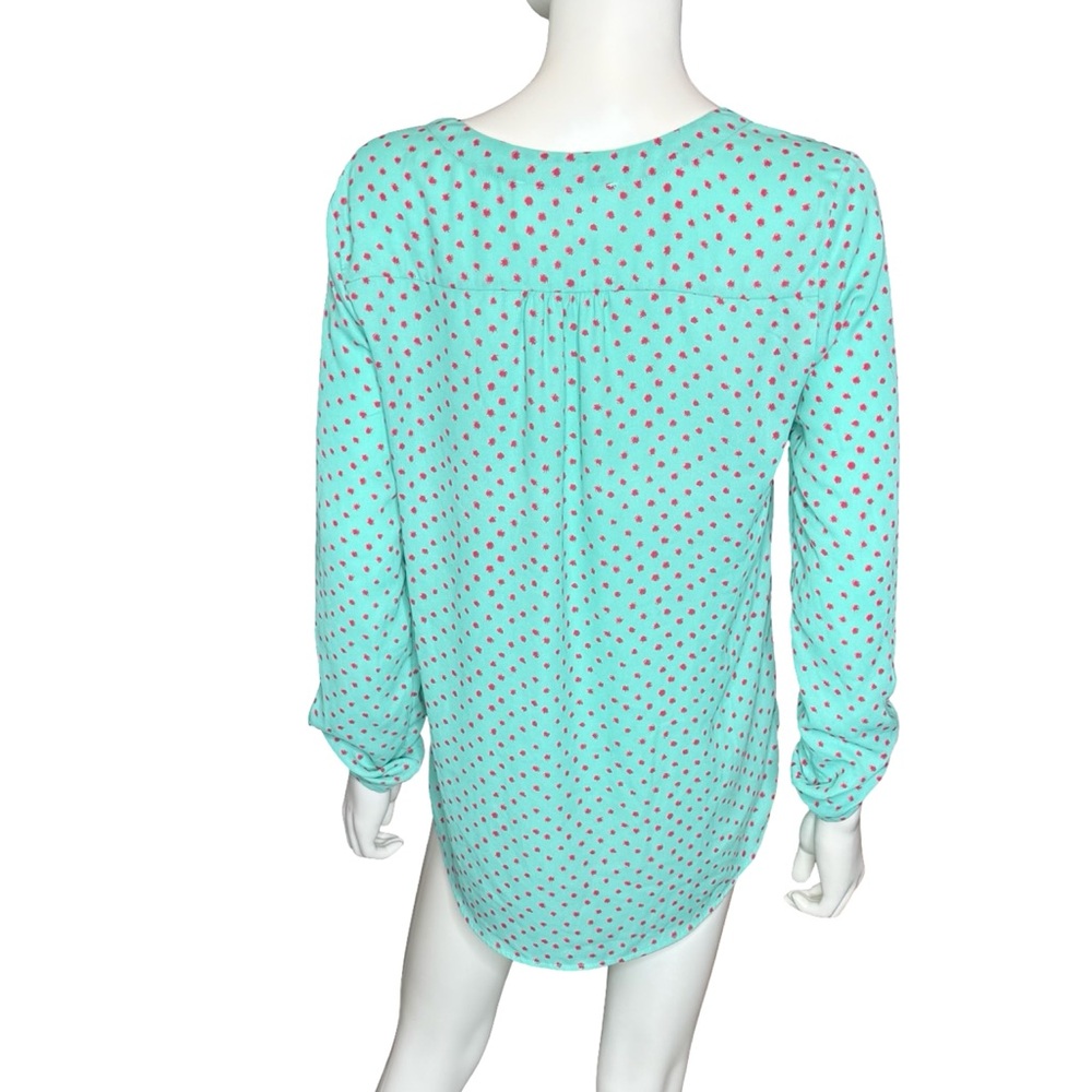 Alice Blue Polka Dot V-Neck Top Women’s Sz M - Picture 3 of 6